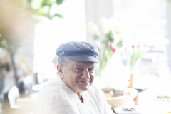 Chef Giorgios Bakatsias cooks a traditional Greek Easter meal at his home in Bahama, NC, Tuesday, February 25, 2020. Bakatsias is a prolific restauranteur. Starting his first restaurant in his early 20s, Giorgios is behind some of the Triangle's favorite eateries. (Eamon Queeney for Walter)