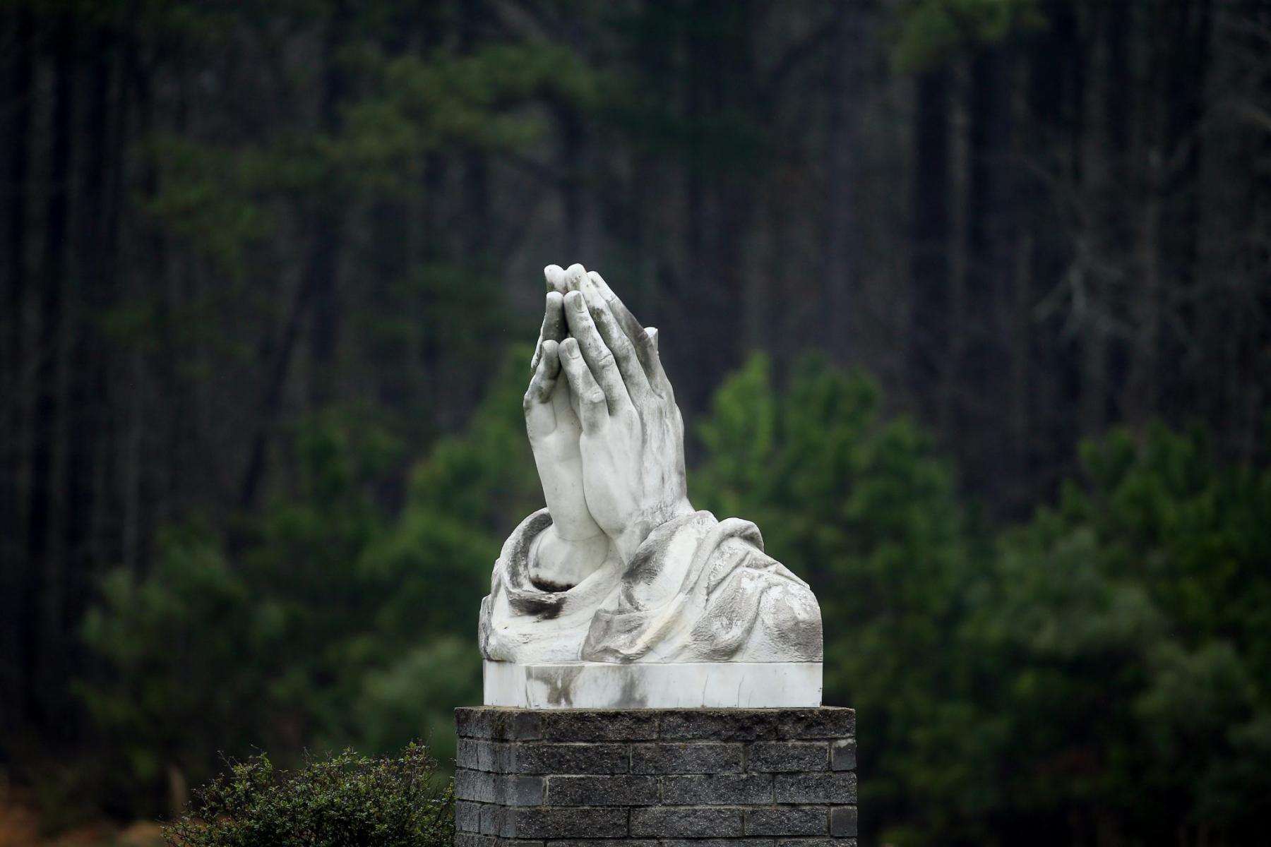 A statue at Glenview Cemetery in Durham.March 19, 2020. Durham, NC