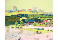 Cover of Our Town 2026 featuring skyline drawing of Raleigh