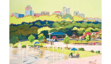 Cover of Our Town 2026 featuring skyline drawing of Raleigh