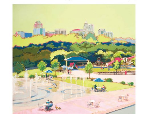 Cover of Our Town 2026 featuring skyline drawing of Raleigh
